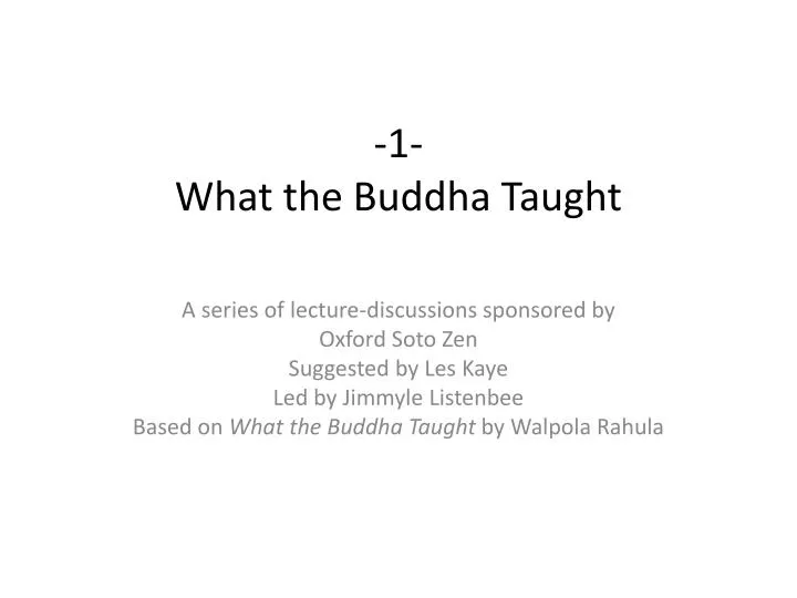 1 what the buddha taught n.