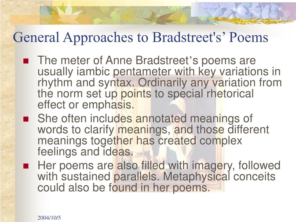 analysis of anne bradstreet’s poems analysis of anne bradstreet’s poems