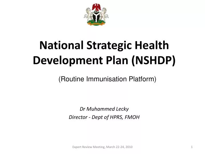 national strategic health development plan nshdp n.