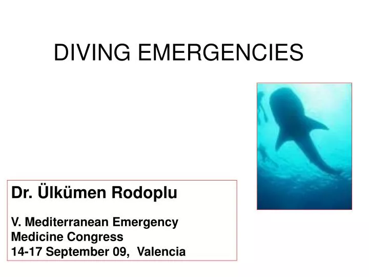 diving emergencies n.