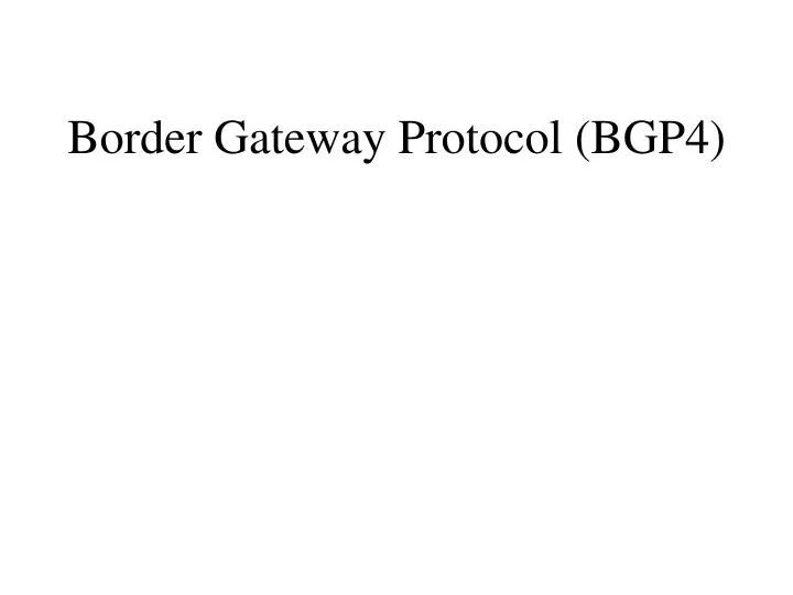 border gateway protocol bgp4 n.