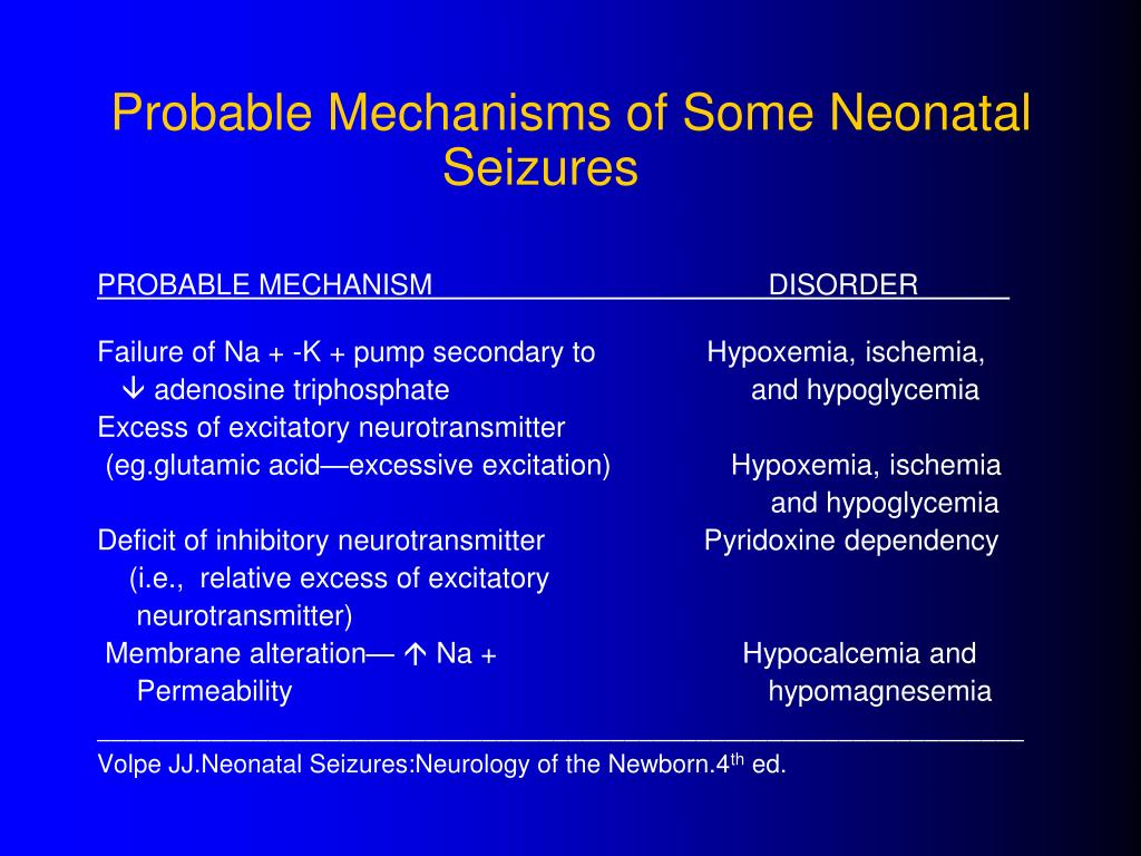 clinical presentation of neonatal seizure