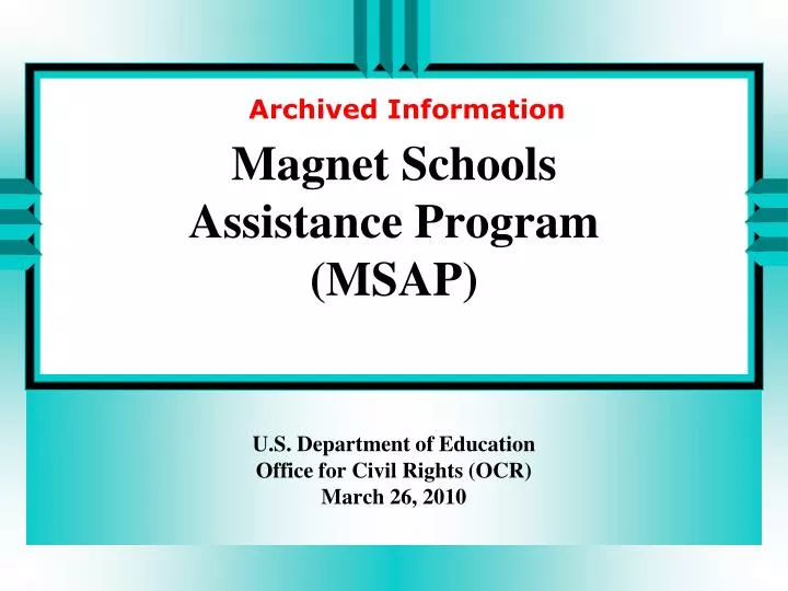 magnet schools assistance program msap n.