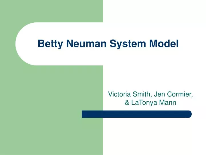 betty neuman system model n.