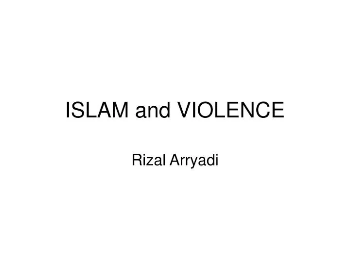 islam and violence n.