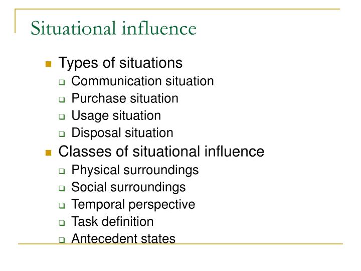 situational influences definition