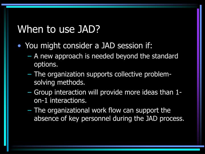 what is a jad session