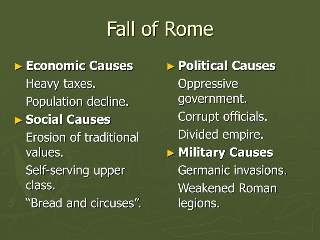 what were the primary reasons for the fall of rome dbq essay