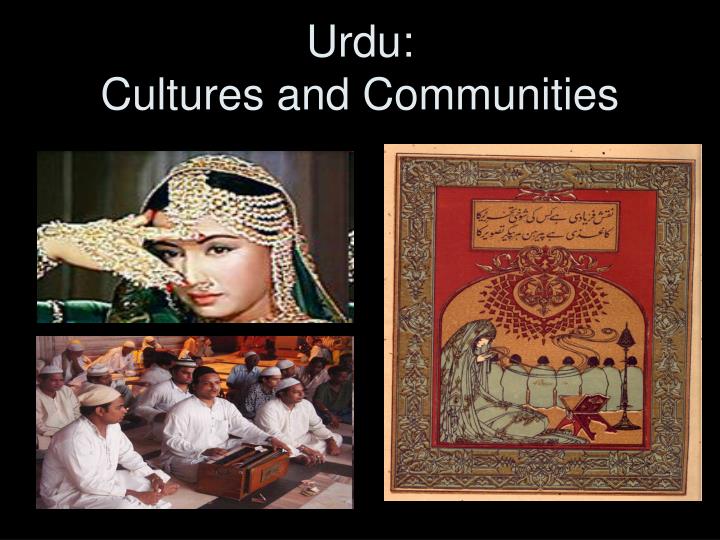 urdu cultures and communities n.