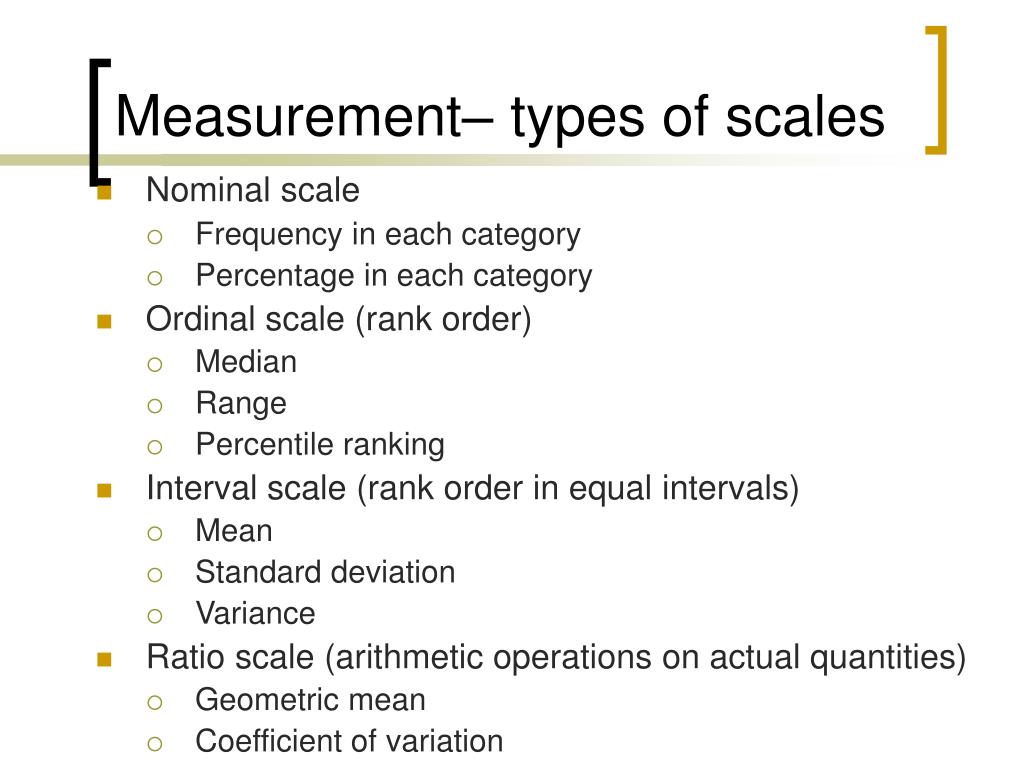 scales of measurement relevant to critical thinking and logic