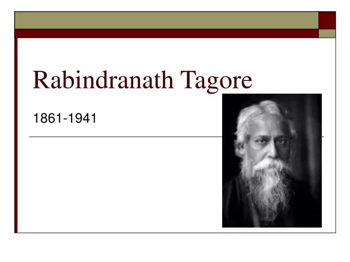 rabindranath tagore biography ppt