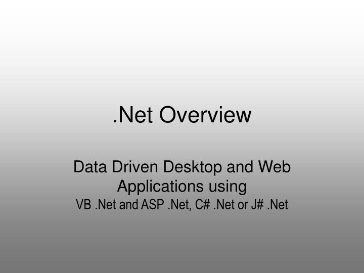 net overview n.