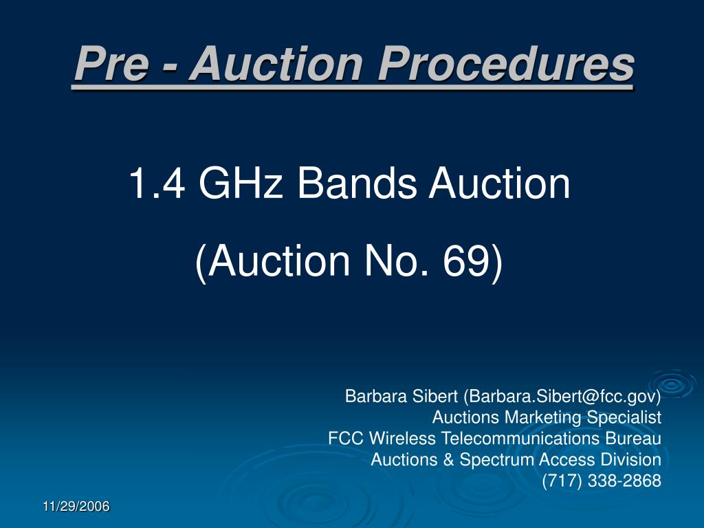 PPT Pre Auction Procedures PowerPoint Presentation, free download
