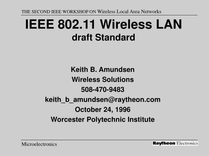 ieee 802 11 wireless lan draft standard n.