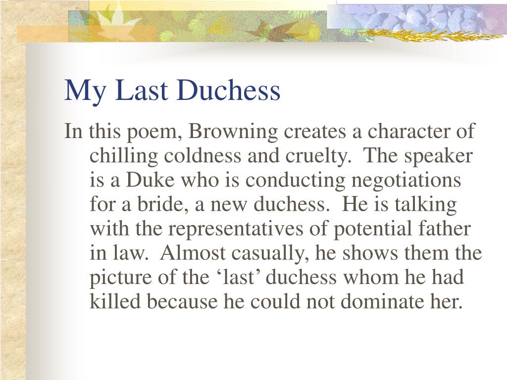 the last duchess analysis