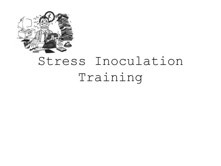 stress inoculation training n.