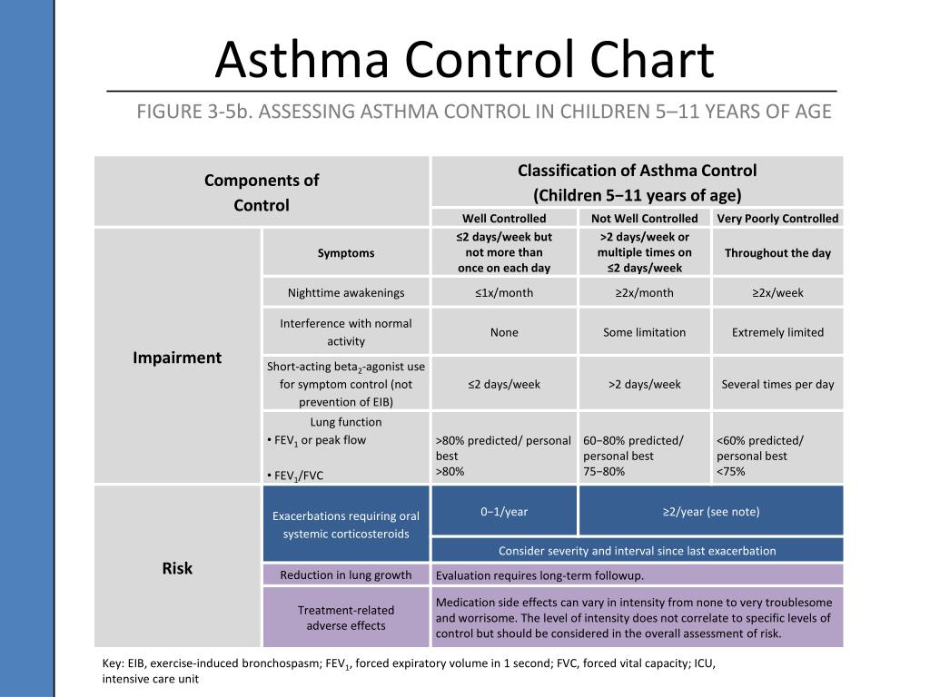 Asthma Severity Chart