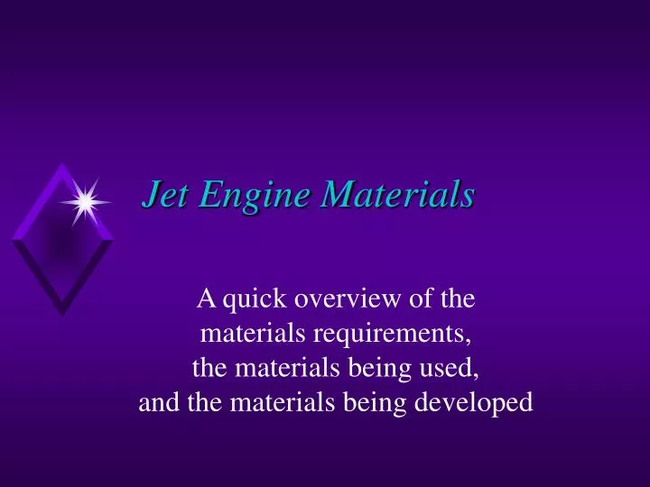 jet engine materials n.