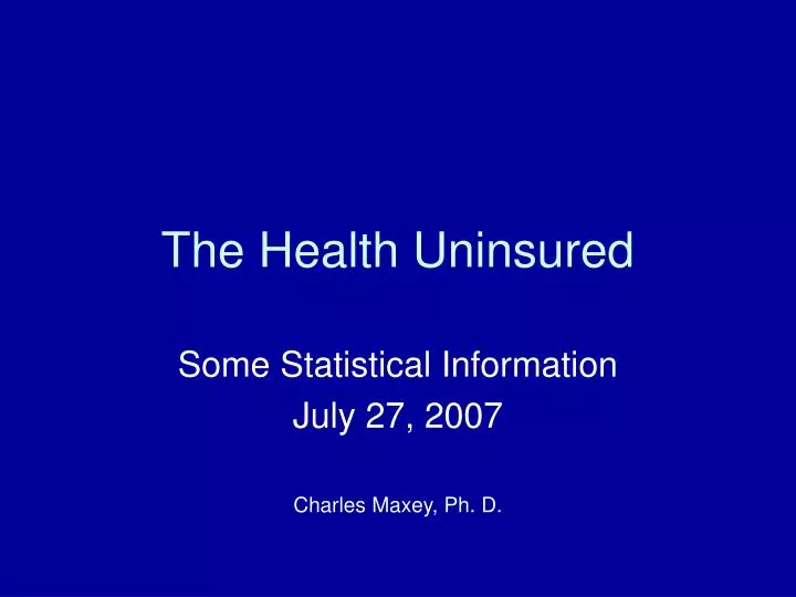 the health uninsured n.