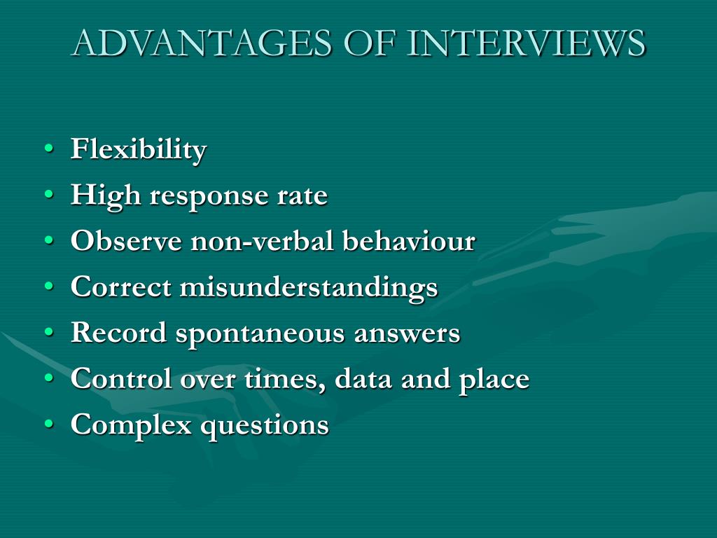 interview advantages in research