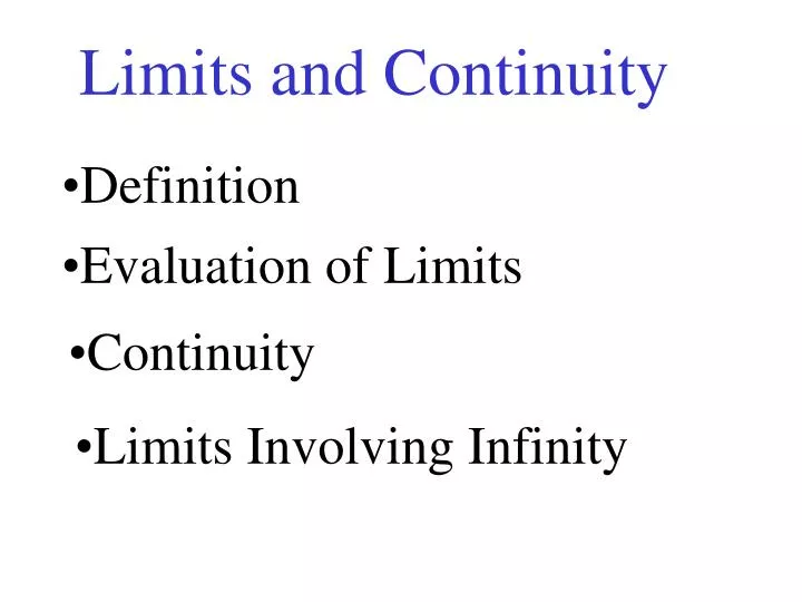limits and continuity n.