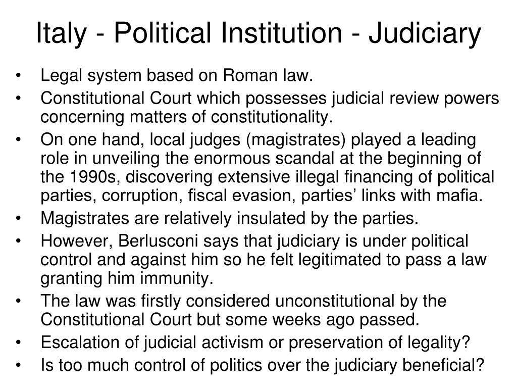 Political and Legal System of Italy