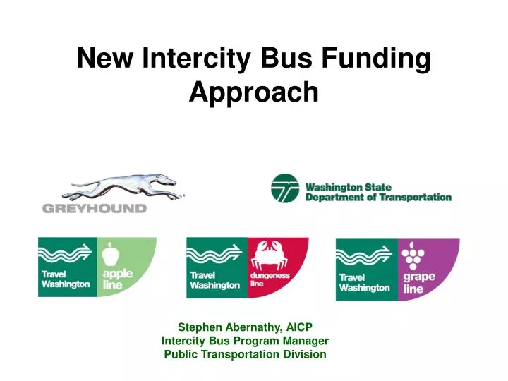new intercity bus funding approach n.