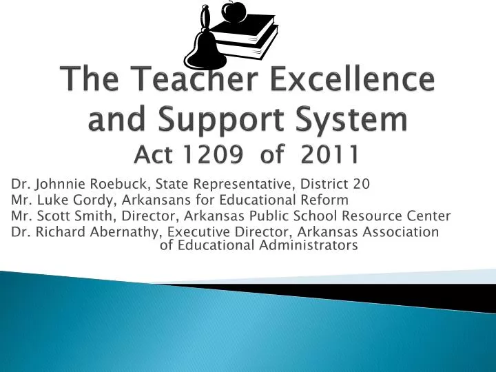 the teacher excellence and support system act 1209 of 2011 n.