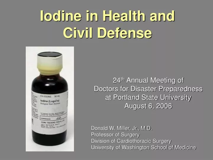 iodine in health and civil defense n.