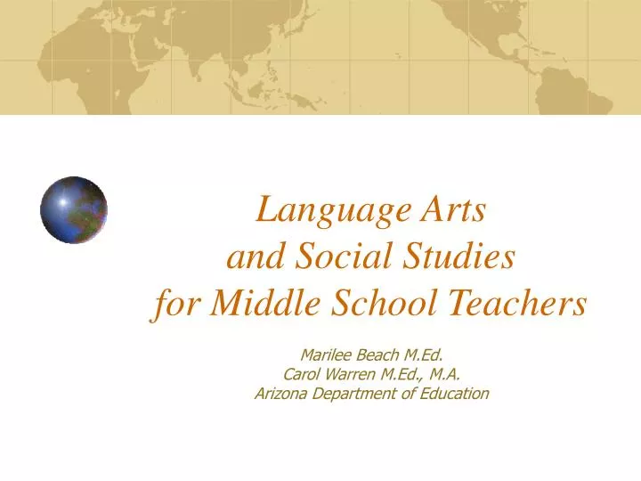 language arts and social studies for middle school teachers n.