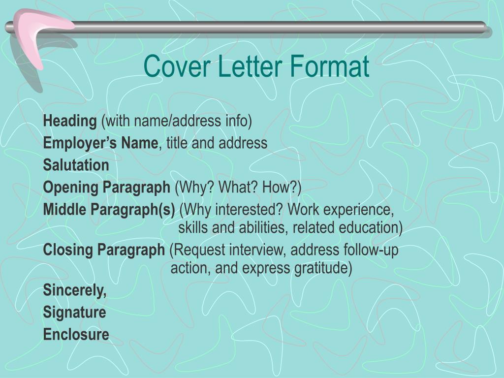 what is a cover letter ppt