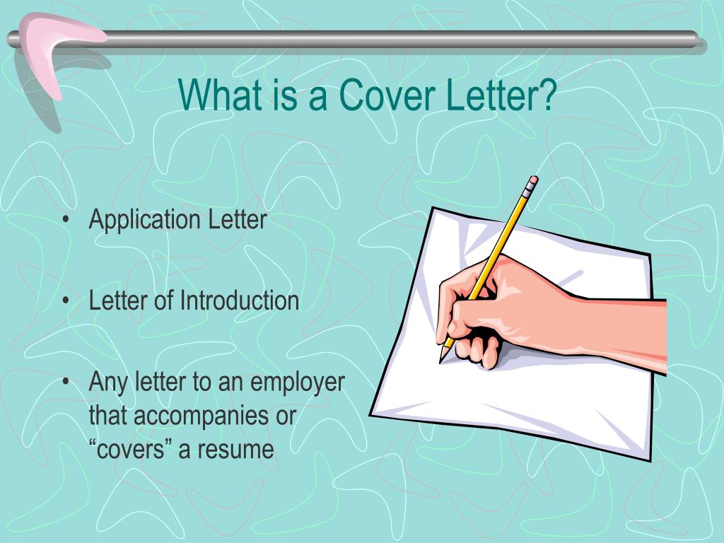 what is a cover letter ppt