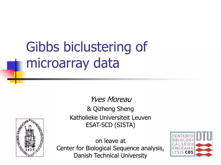 gibbs biclustering of microarray data n.