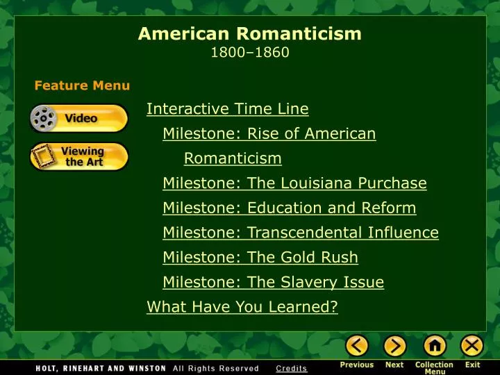 american romanticism 1800 1860 n.