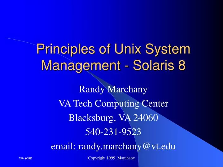 principles of unix system management solaris 8 n.