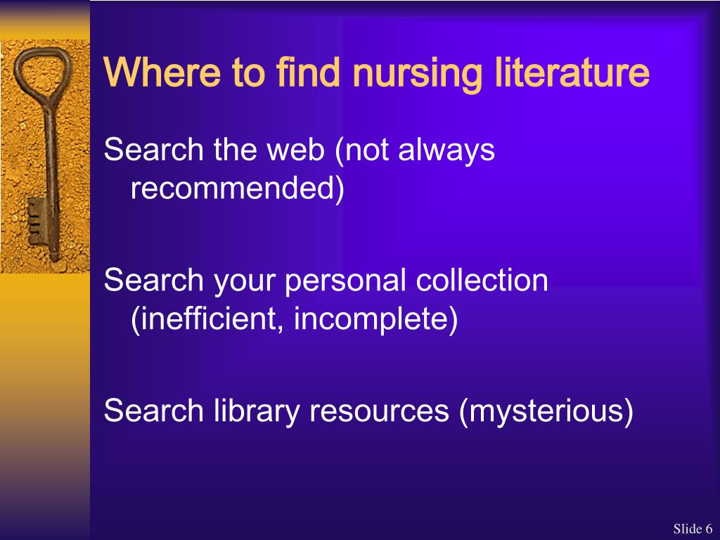sources of nursing literature