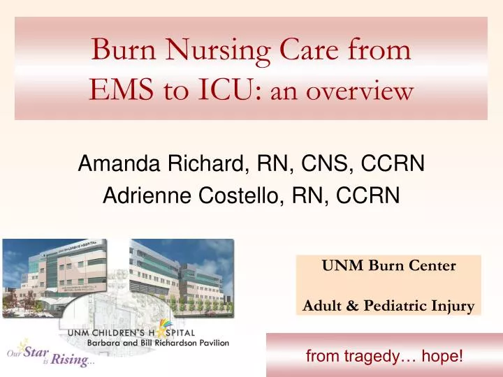 burn nursing care from ems to icu an overview n.