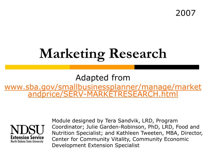 marketing research n.