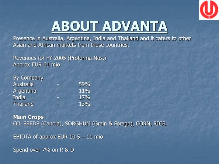 about advanta n.