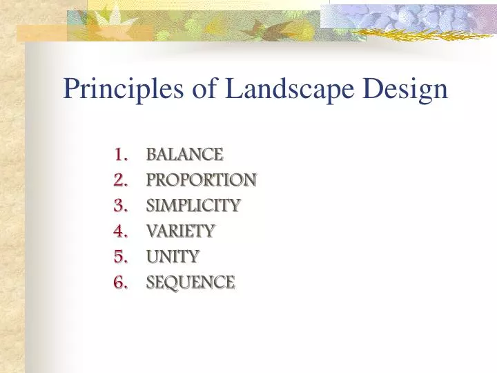 principles of landscape design n.