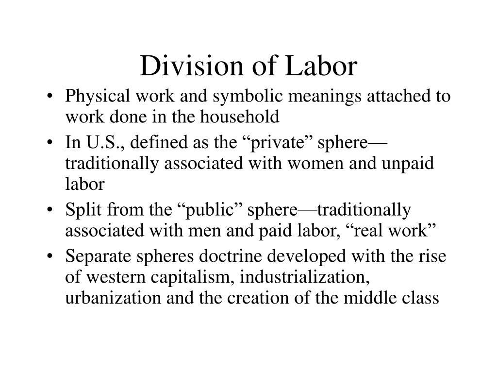 division of labor essay