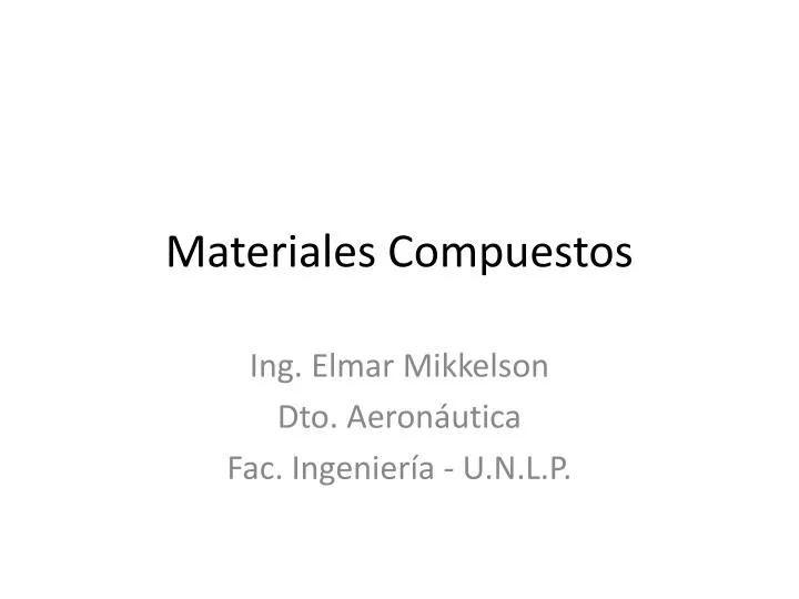 materiales compuestos n.
