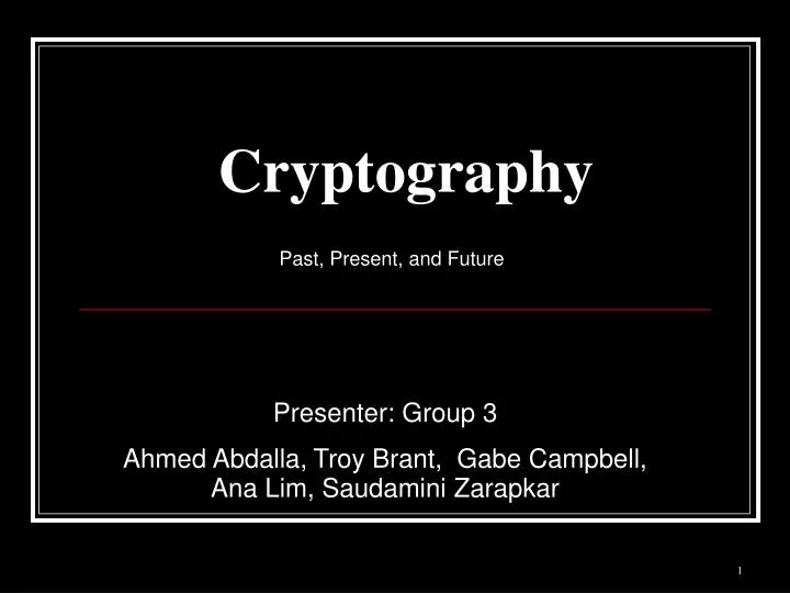 cryptography n.