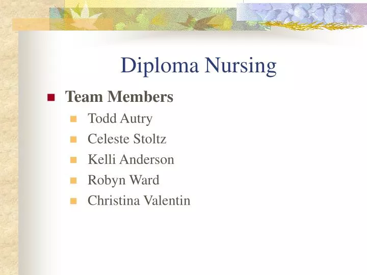 diploma nursing n.