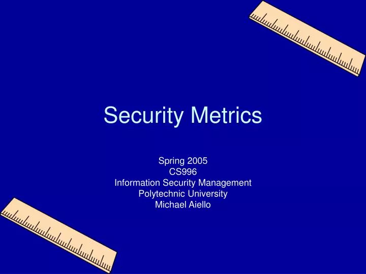 security metrics n.