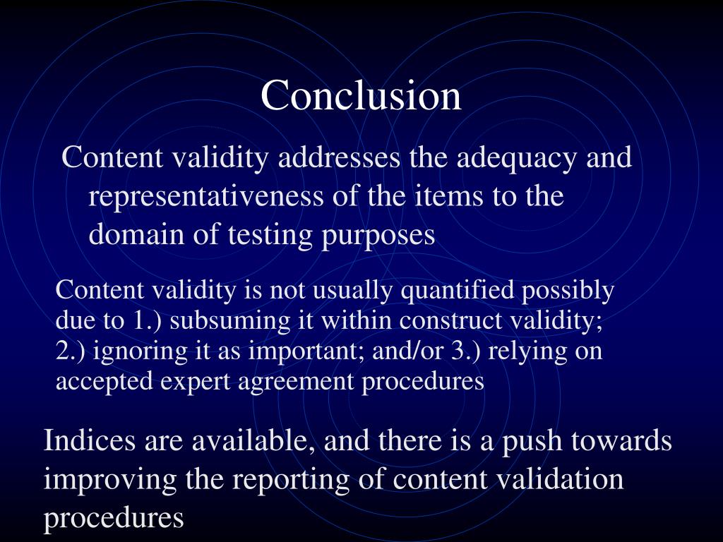 sample conclusion validity