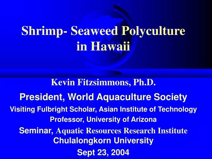 shrimp seaweed polyculture in hawaii n.