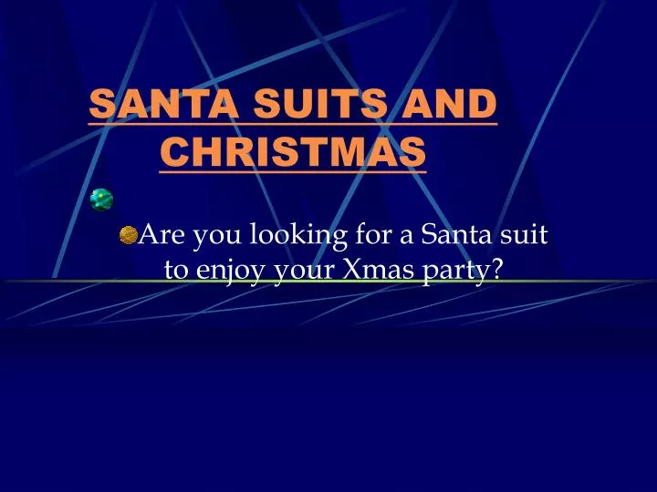santa suits and christmas n.