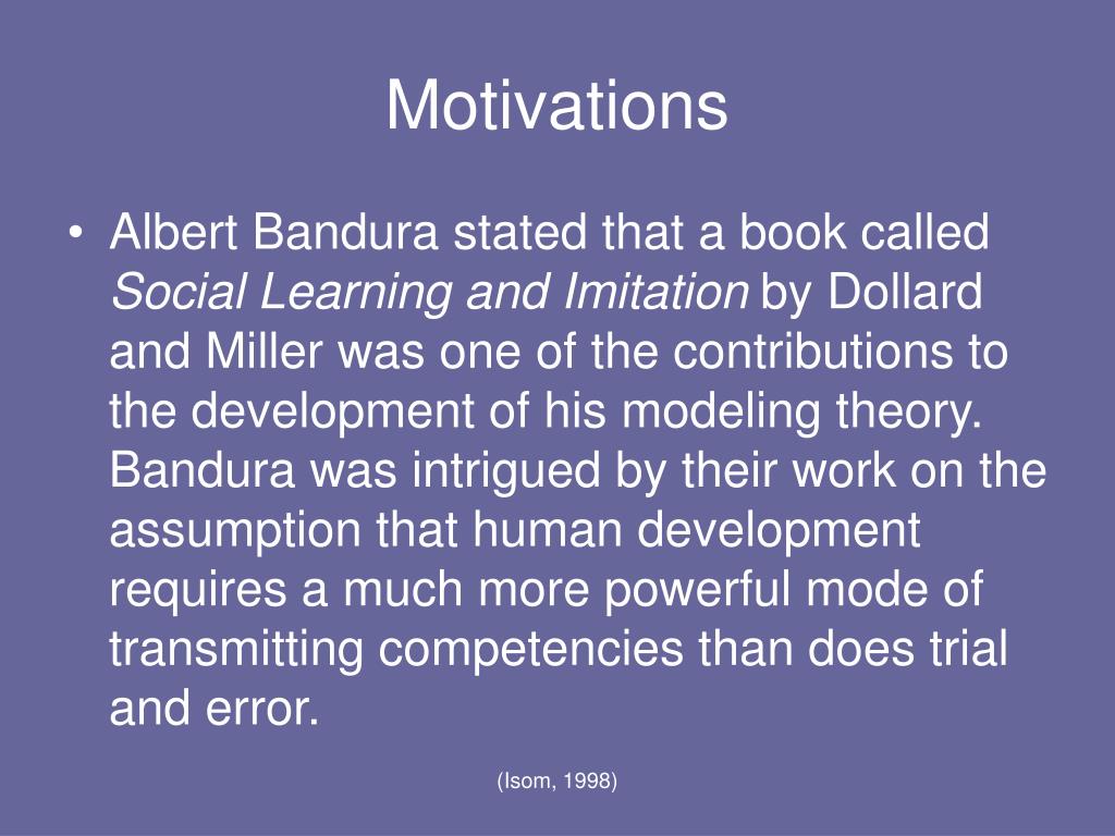 albert bandura essay 2 Psychologist albert bandura proposed social learning theory, which emphasizes the importance of observational learning learn more about what social learning theory is, basic concepts of this learning theory, and how observational learning occurs. albert bandura essay 2 Psychologist albert bandura proposed social learning theory, which emphasizes the importance of observational learning learn more about what social learning theory is, basic concepts of this learning theory, and how observational learning occurs.