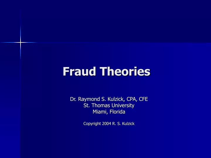 fraud theories n.